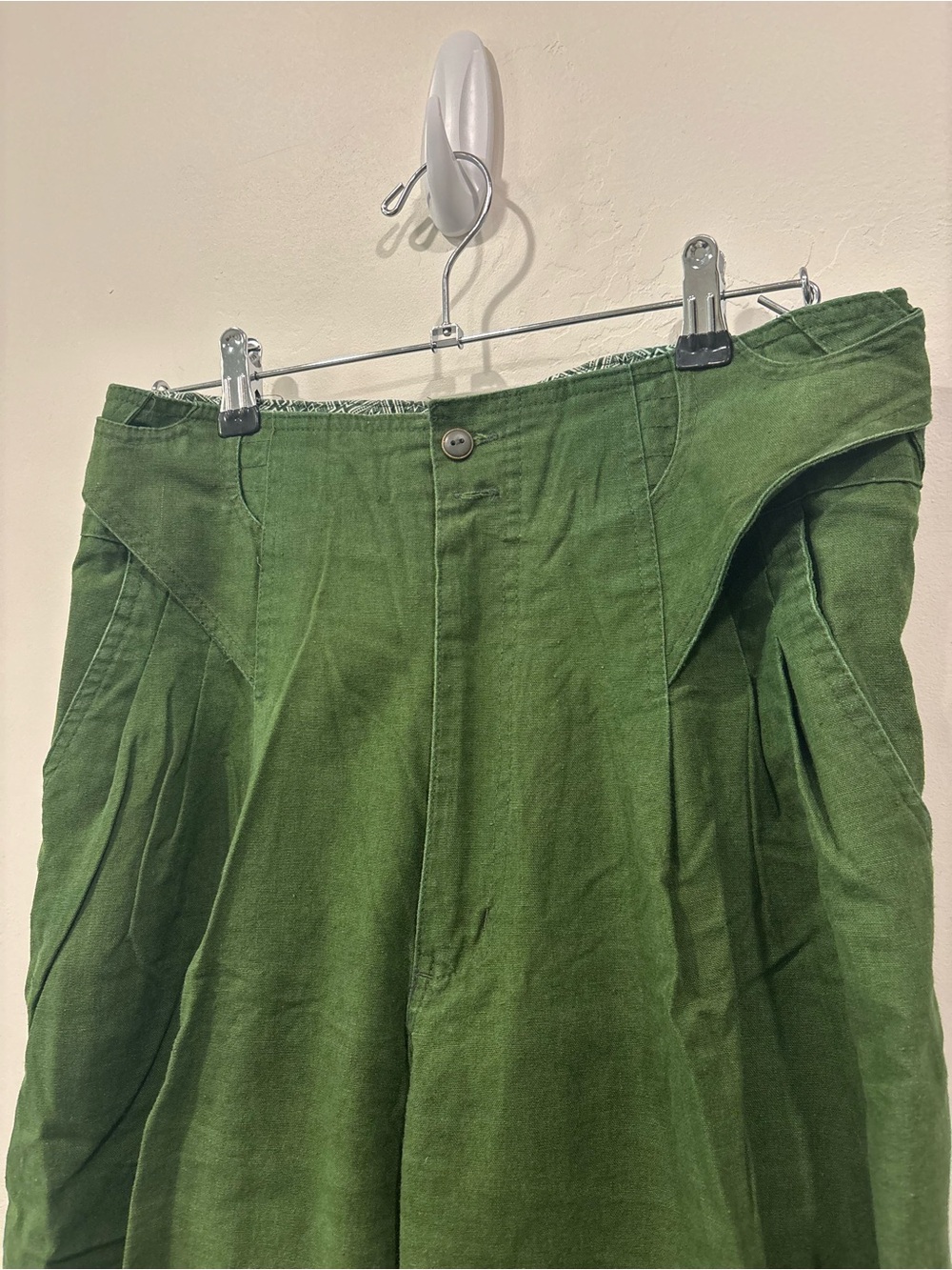 Forenza Olive Green High-Waist Wide Leg Pants